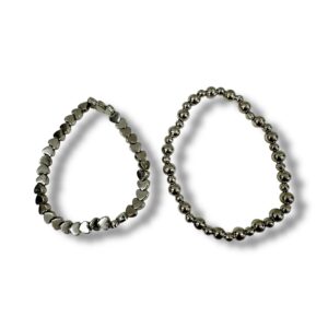 BIJ PULSERA ENVEJECIDA CORAZON Y BOLITAS PESADA MG61-02