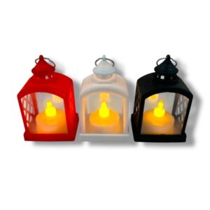 Candelabro Antiguo Con Rejilla Y Vela 3 Colores