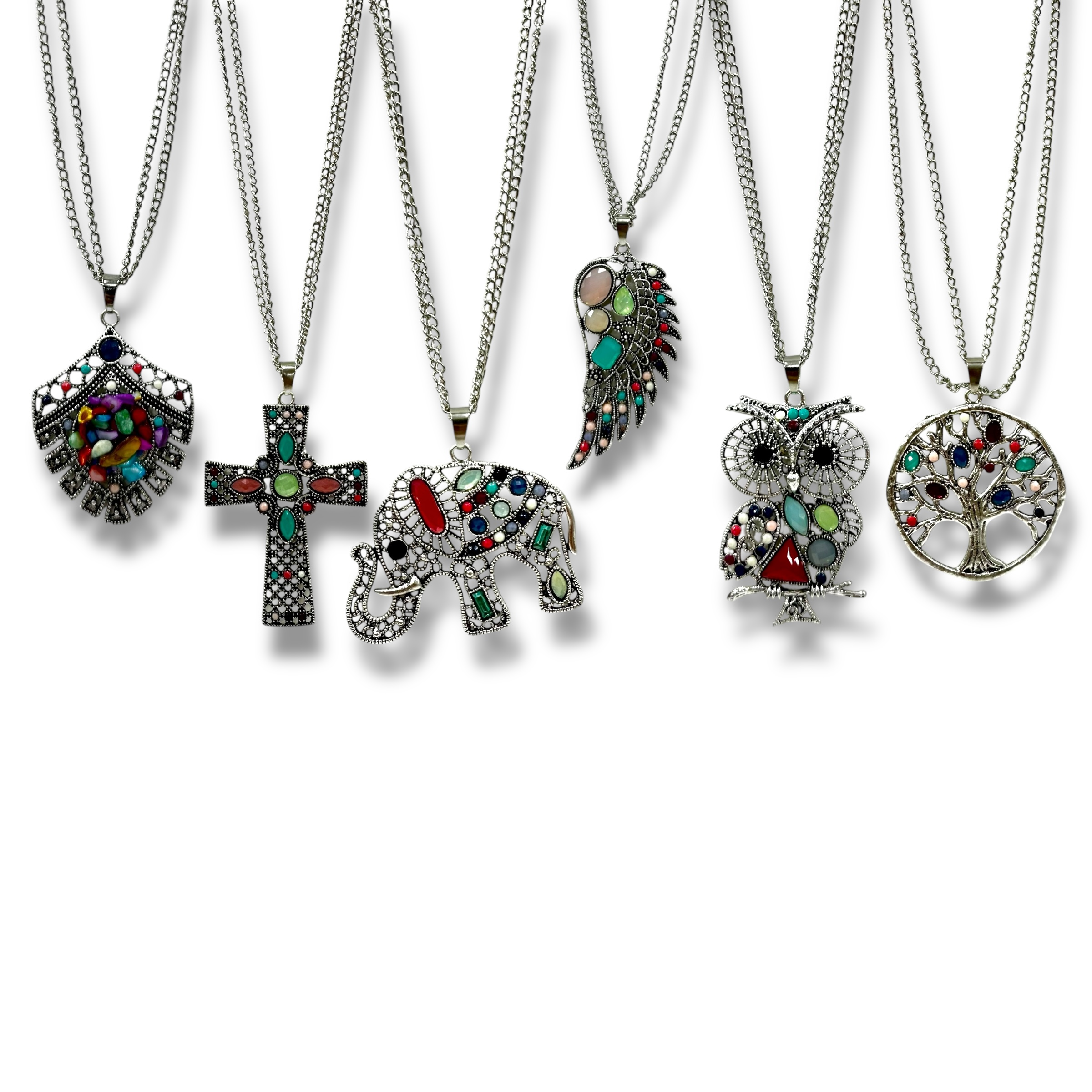 BIJ COLLAR ENVEJECIDO DIJE C/ESMALTE MG68-01-02-03-04