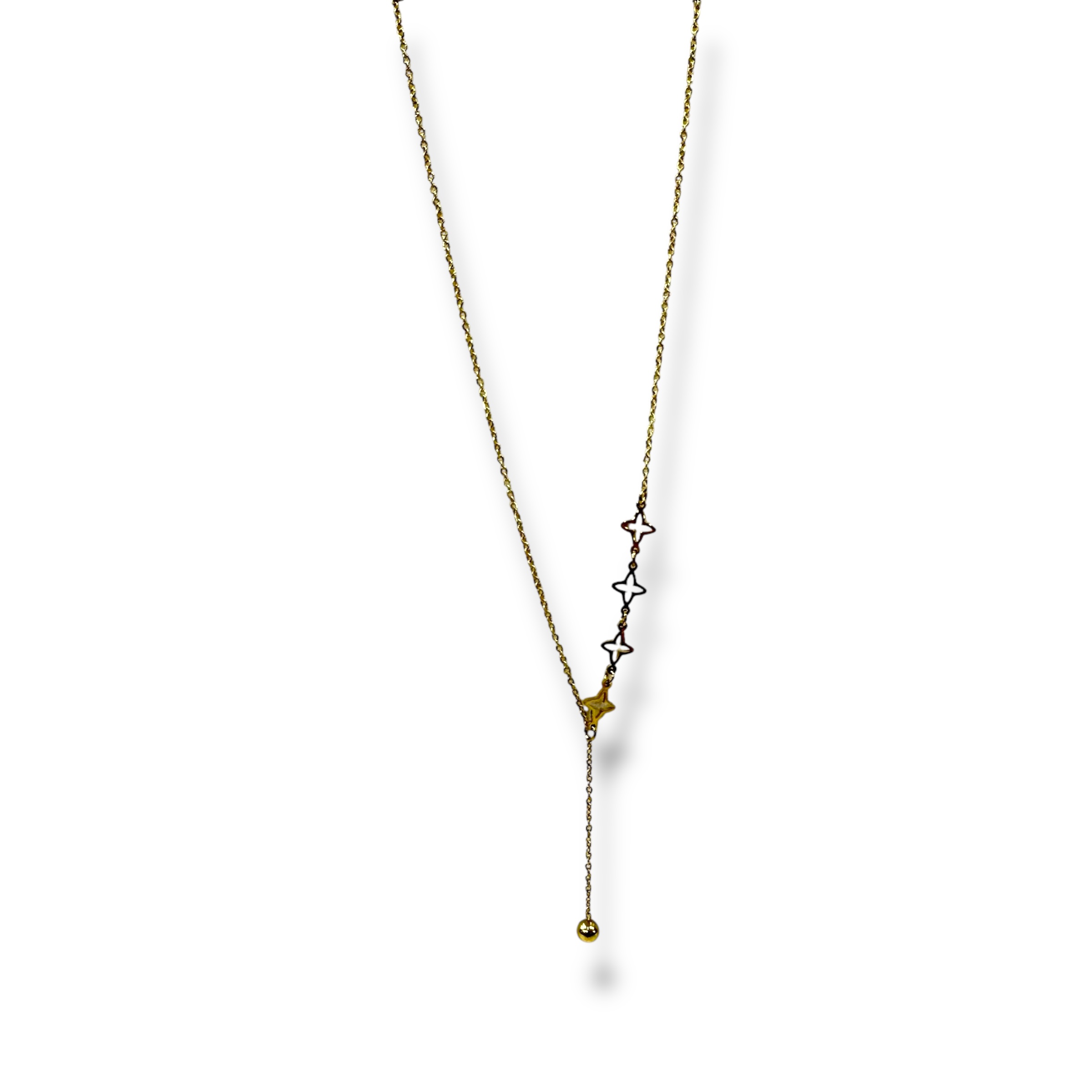 BIJ COLLAR DE ACERO DIJE ESTRELLA 4 PUNTAS TM0155