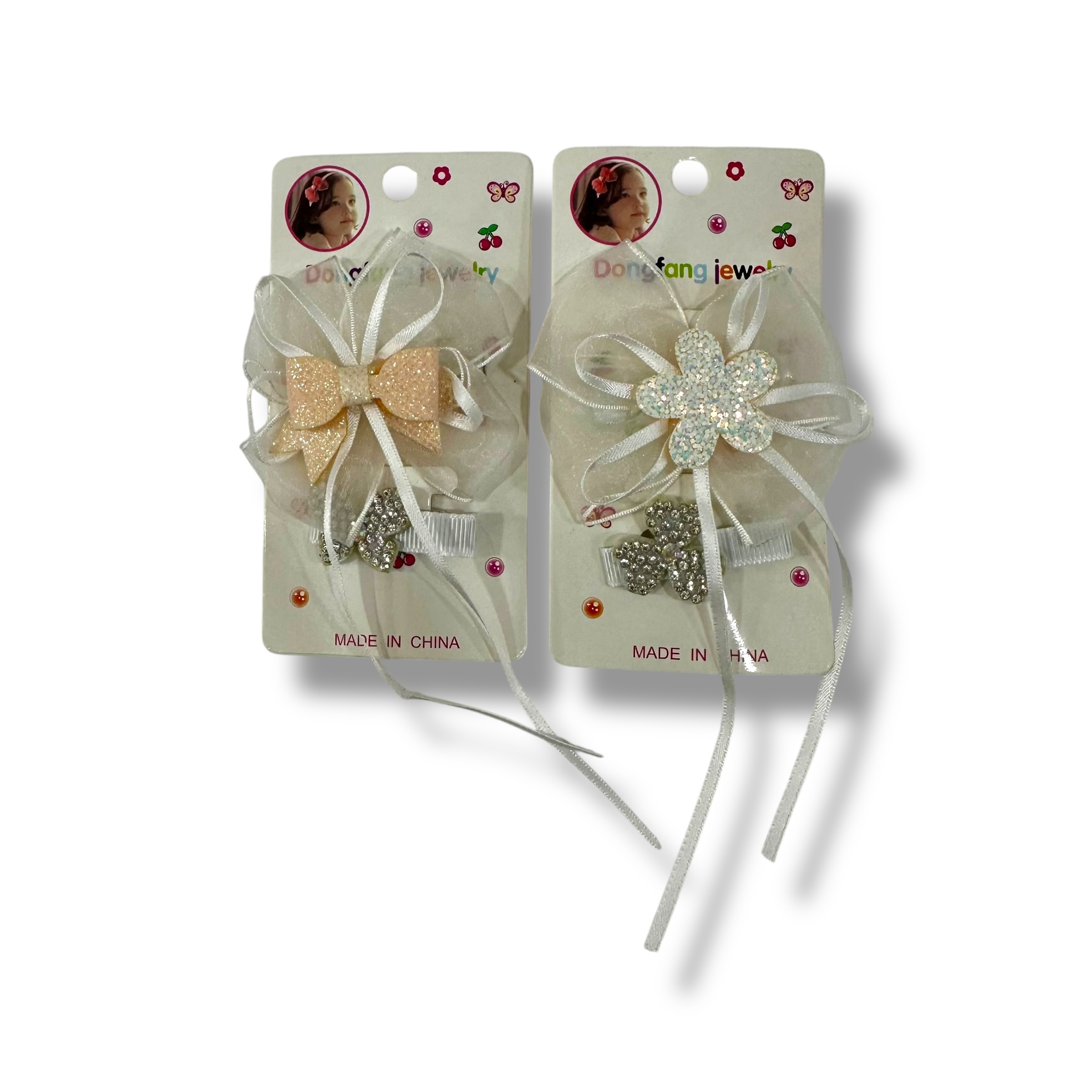 Bij Set De 2 Traba Pico Con Mo_O De Seda Aplique