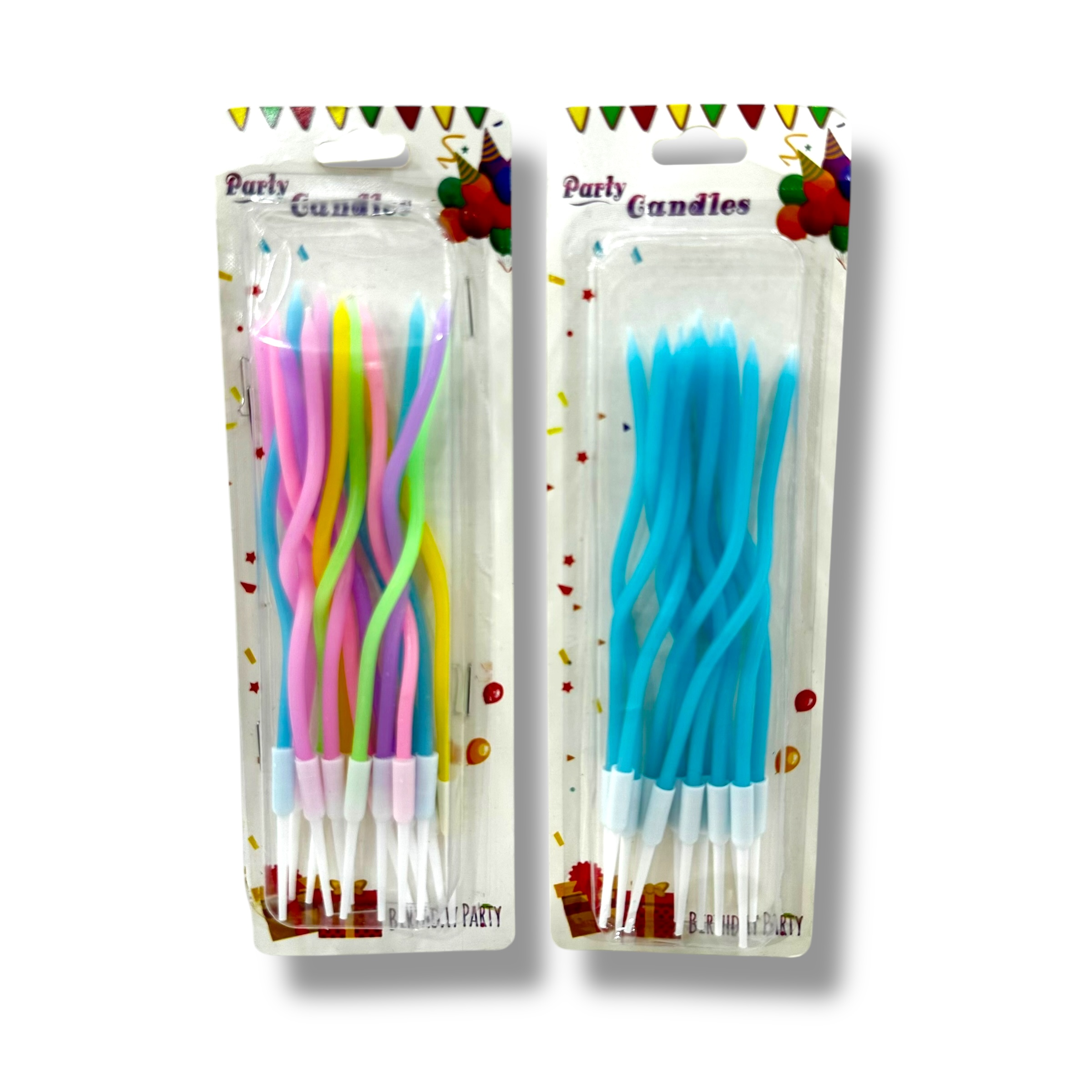 Cotillon Vela Retorcida 16,5 Cm Rosa-Pastel Multicolor X 10