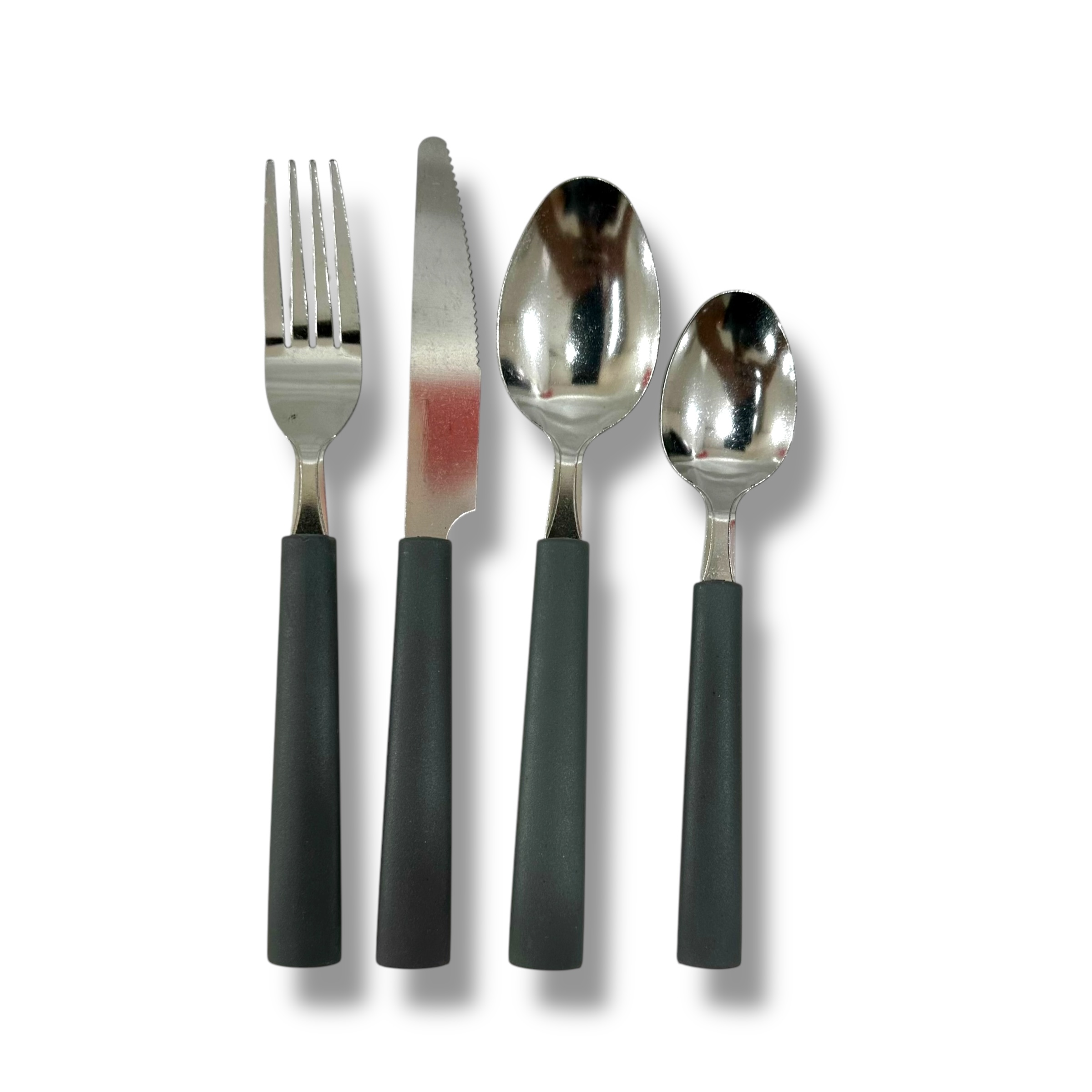 SET DE CUBIERTO X 4 CON MANGO PLASTICO EN BOLSA YUCHANG 06-4