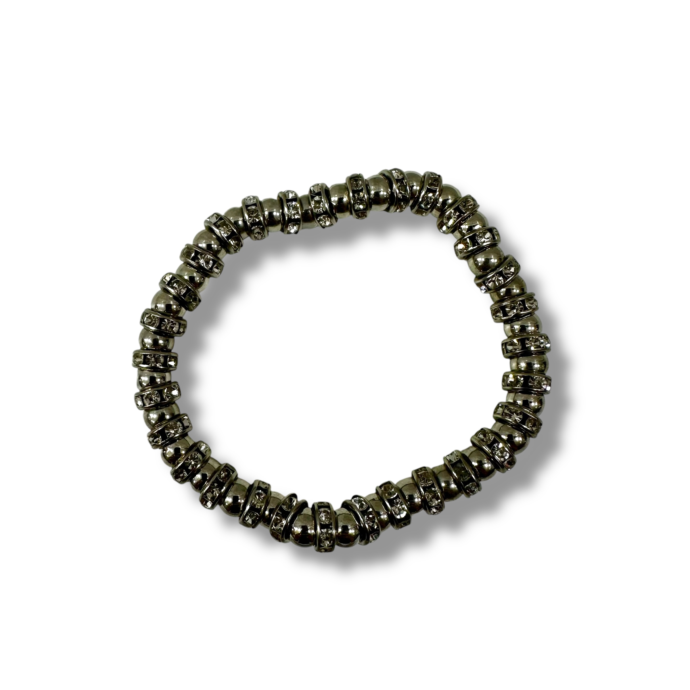 BIJ PULSERA ELASTIZADA ENVEJ CON STRASS CORRIDA MG53-02