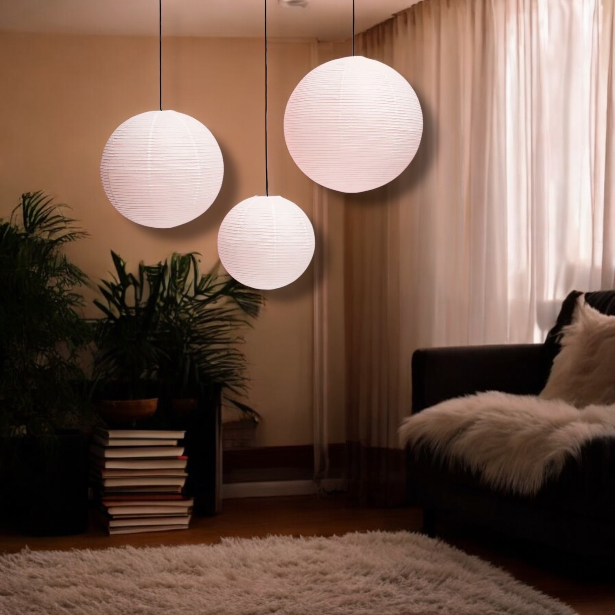 LAMPARA DE PAPEL MEDIANA 30 CM TK40-03