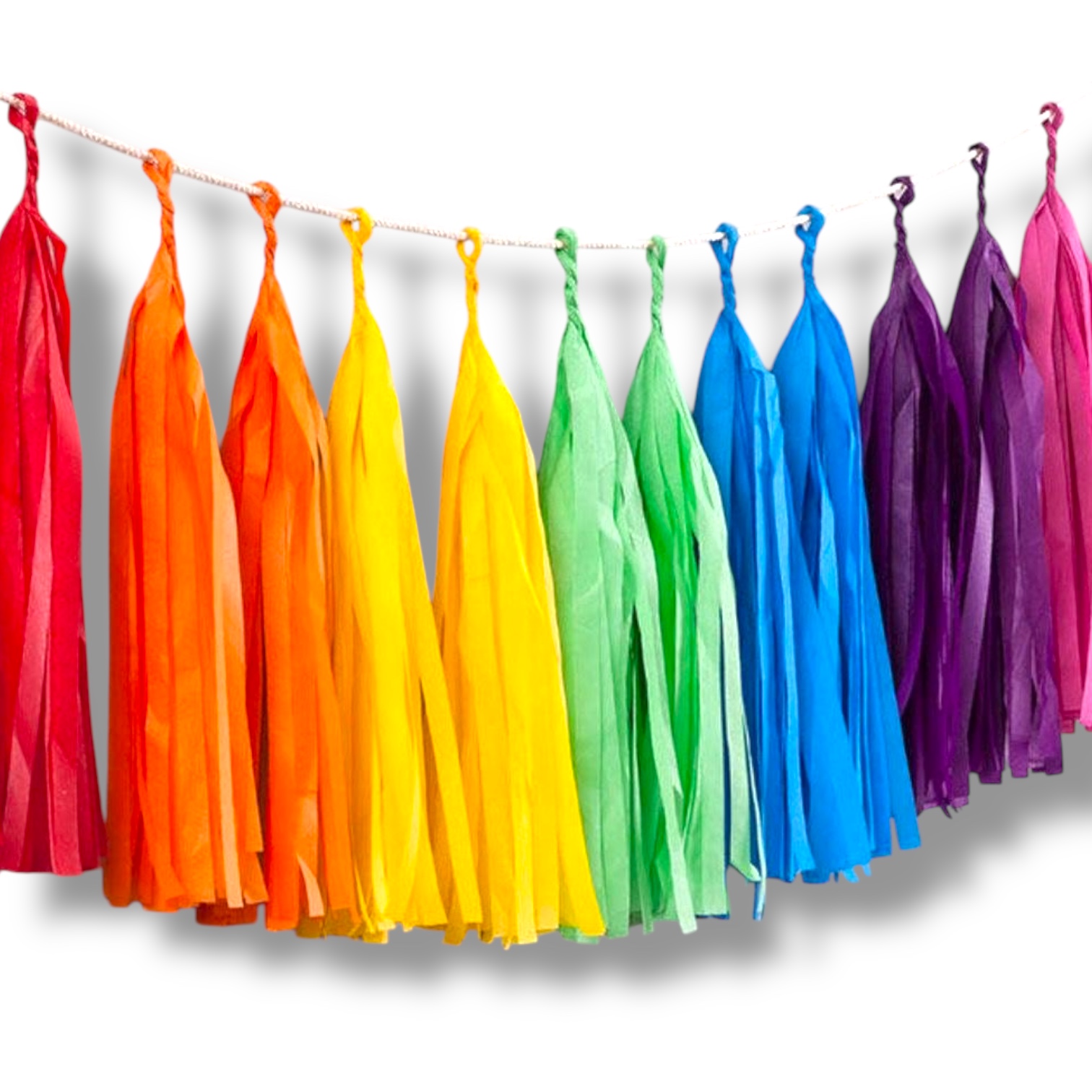 Cotillón Borlas De Papel X 10 De Colores