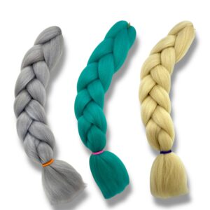 TRENZA AFRICANA PELO POSTIZO ANCHA DE COLORES MK41-02