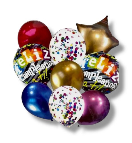 GLOBO X 9 FELIZ CUMPLE Y METALIZADOS 1339-302 DIE