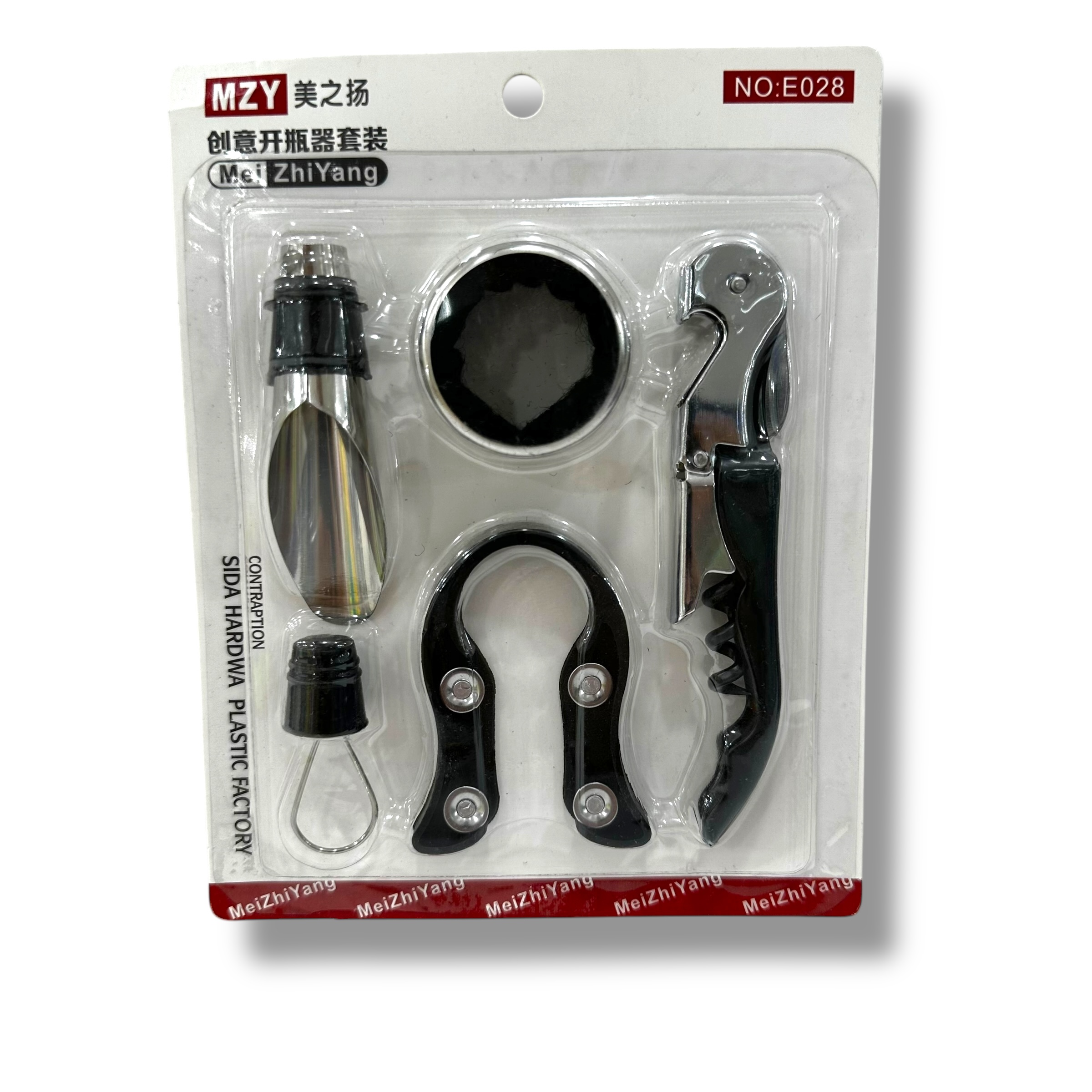 SET DE VINO 4 PZAS EN BLISTER DE REGALO GT85-03