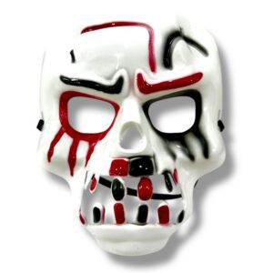 Cotillón Calavera Roja Negra Blanca