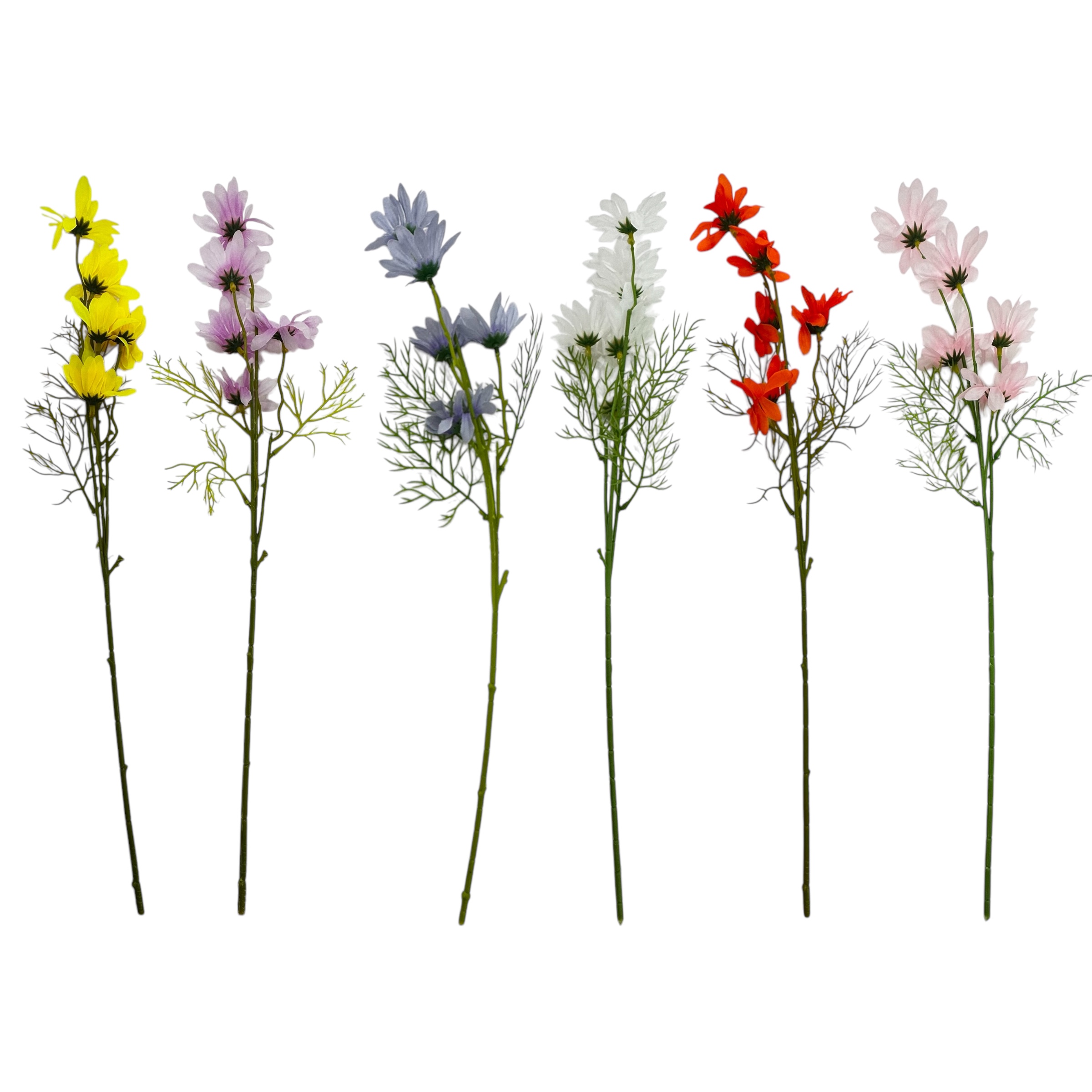 FLOR RAMILLETE DE MARGARITAS X 5 TALLO LARGO MJ19-01