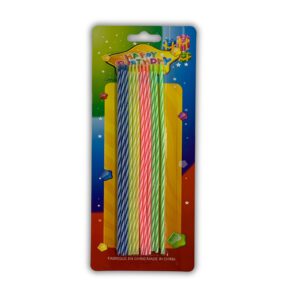 COTILLON VELA X 12 ALARGADA FINA RALLADA 17 CM MK68-01