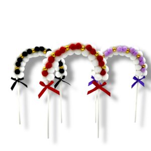 Adorno Para Torta Arco Con Pom Pom