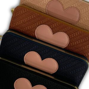 BILLETERA ALARGADA TRAMADA C/CORAZON 19*15 MK151-02