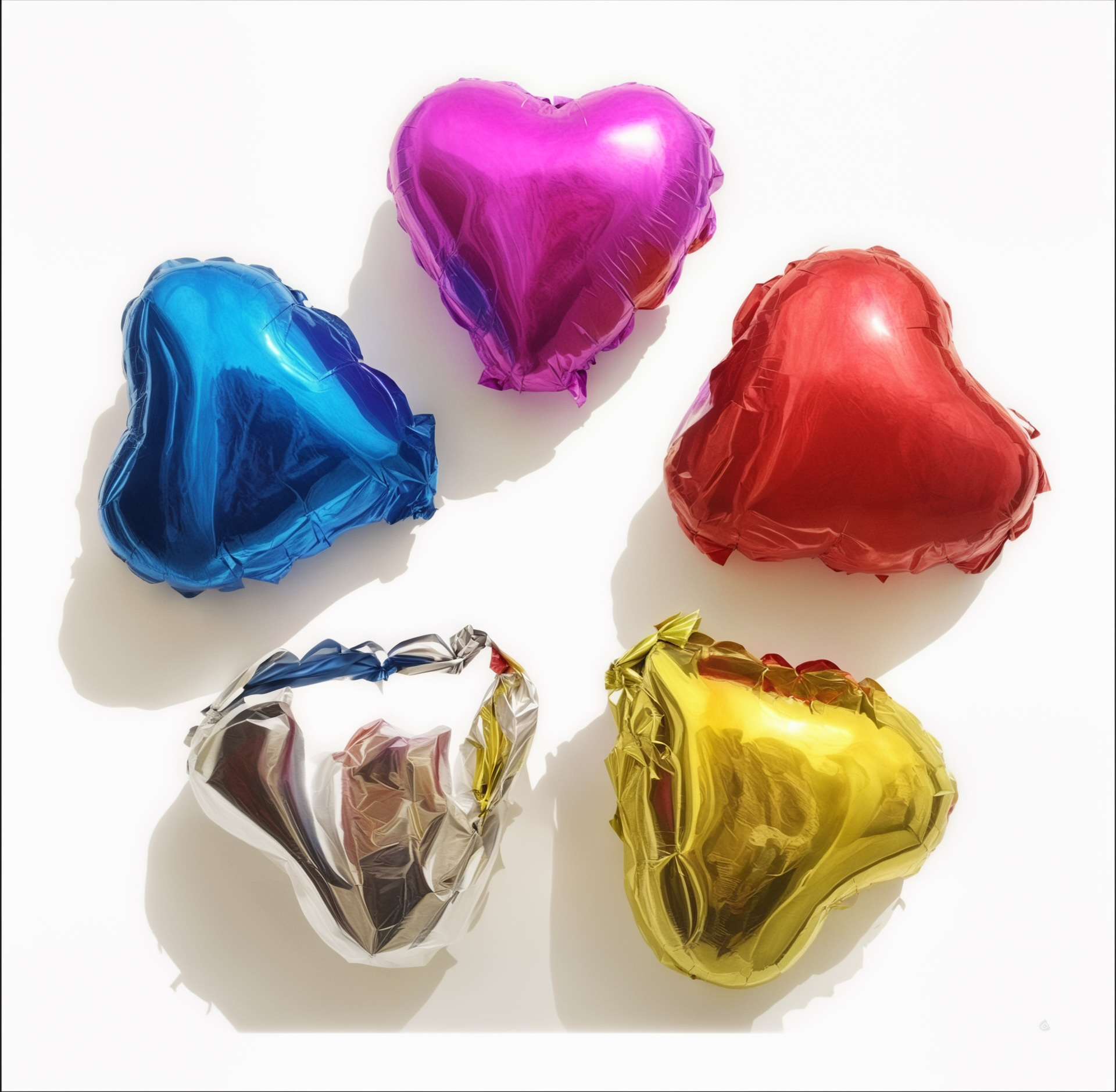 GLOBO METALIZADO CORAZON ESTRELLA CHICO 10 " TL19-03-04