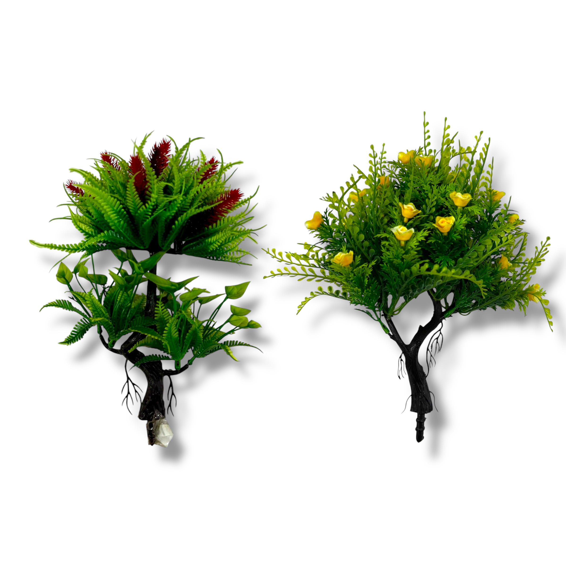 PLANTA VERDE CON FLORES CHICA 20 Y 24 CM TL29-01-02