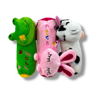 Cartuchera Peluche Con Muñeco Trabajada Chi