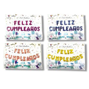 GLOBO PALABRA FELIZ CUMPL LETRAS 16" INDIVIDUALES YULA1