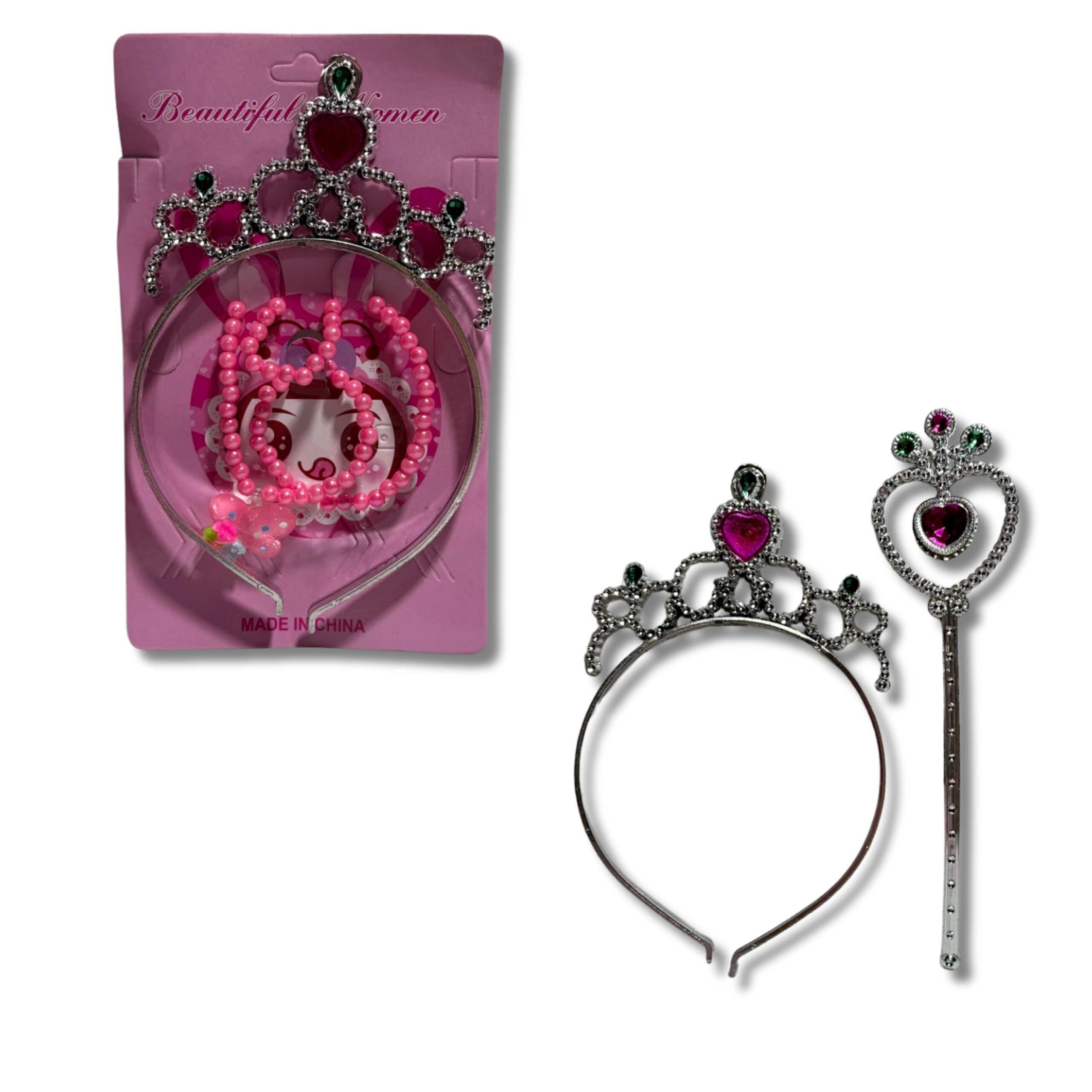 SET DE COLLAR VINCHA Y VARA MH16-01 EN BLISTER