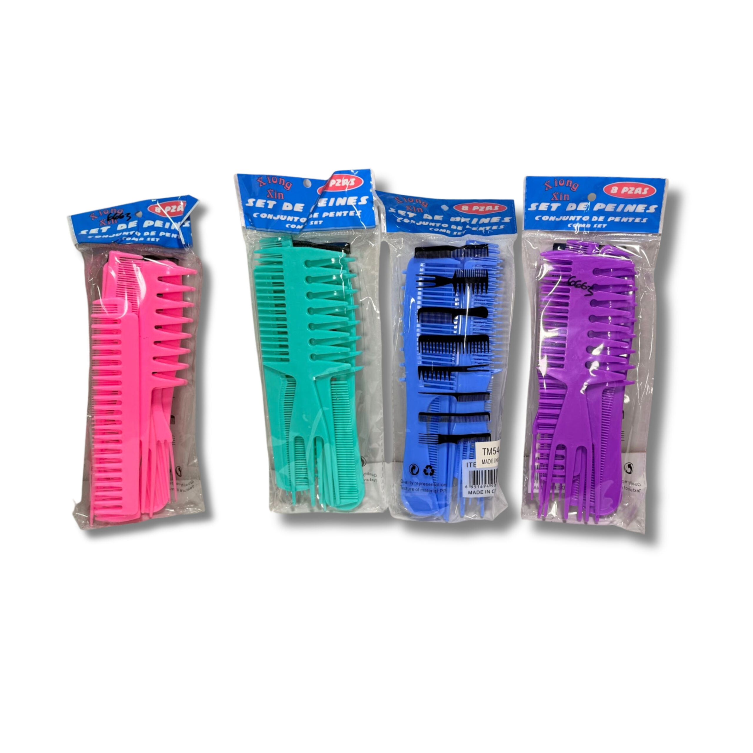 SET DE PEINE X 8 EN BOLSA PLEGABLE TM2227 TN54-04