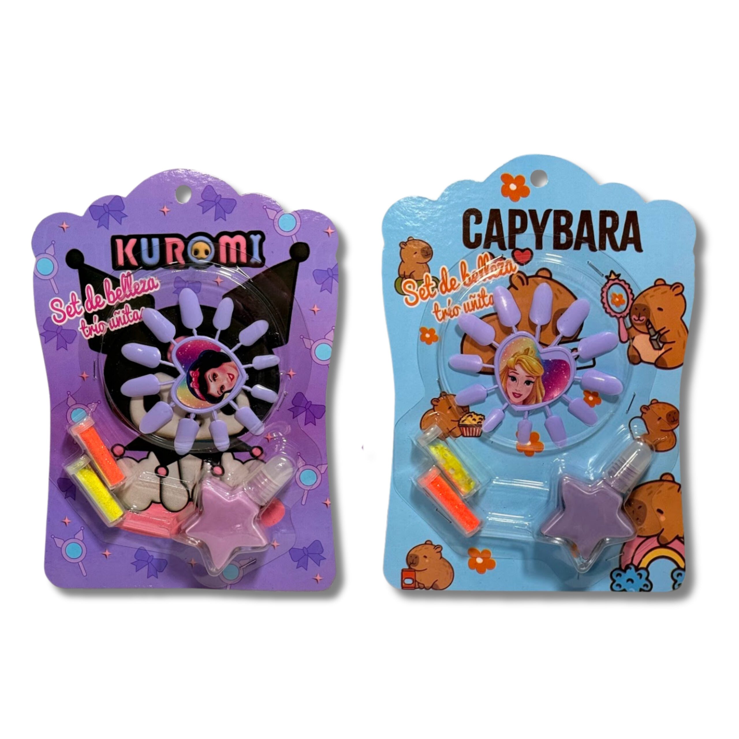 JUEGO SET DE BELLEZA INFANTIL X 4 PIEZAS ESMALTE +UÑA + BRILLO