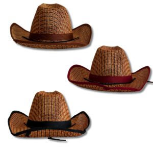 SOMBRERO TEJANO TIPO PAJA CON BORDE TM1254