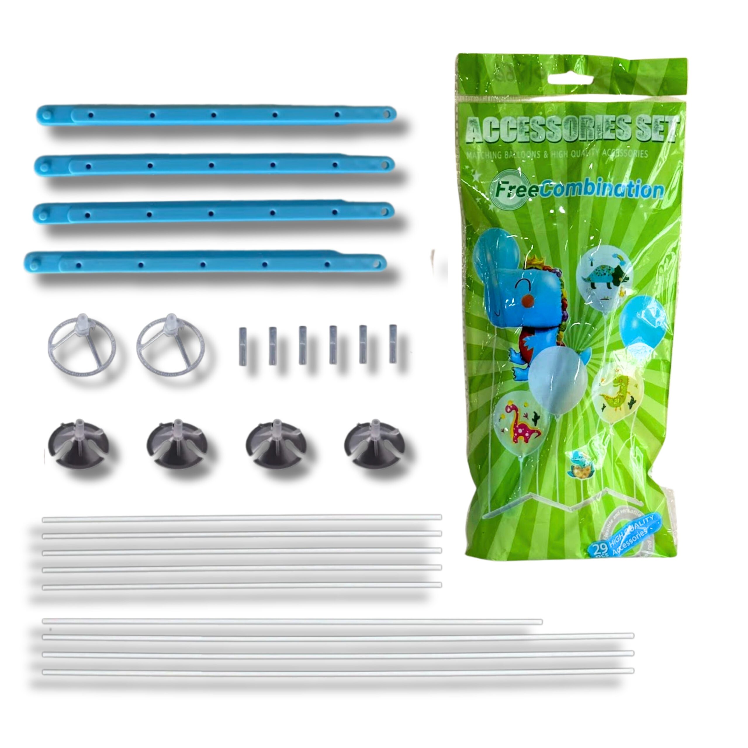 SOPORTE PARA GLOBOS CUADRADO 8 PZAS TN62-05