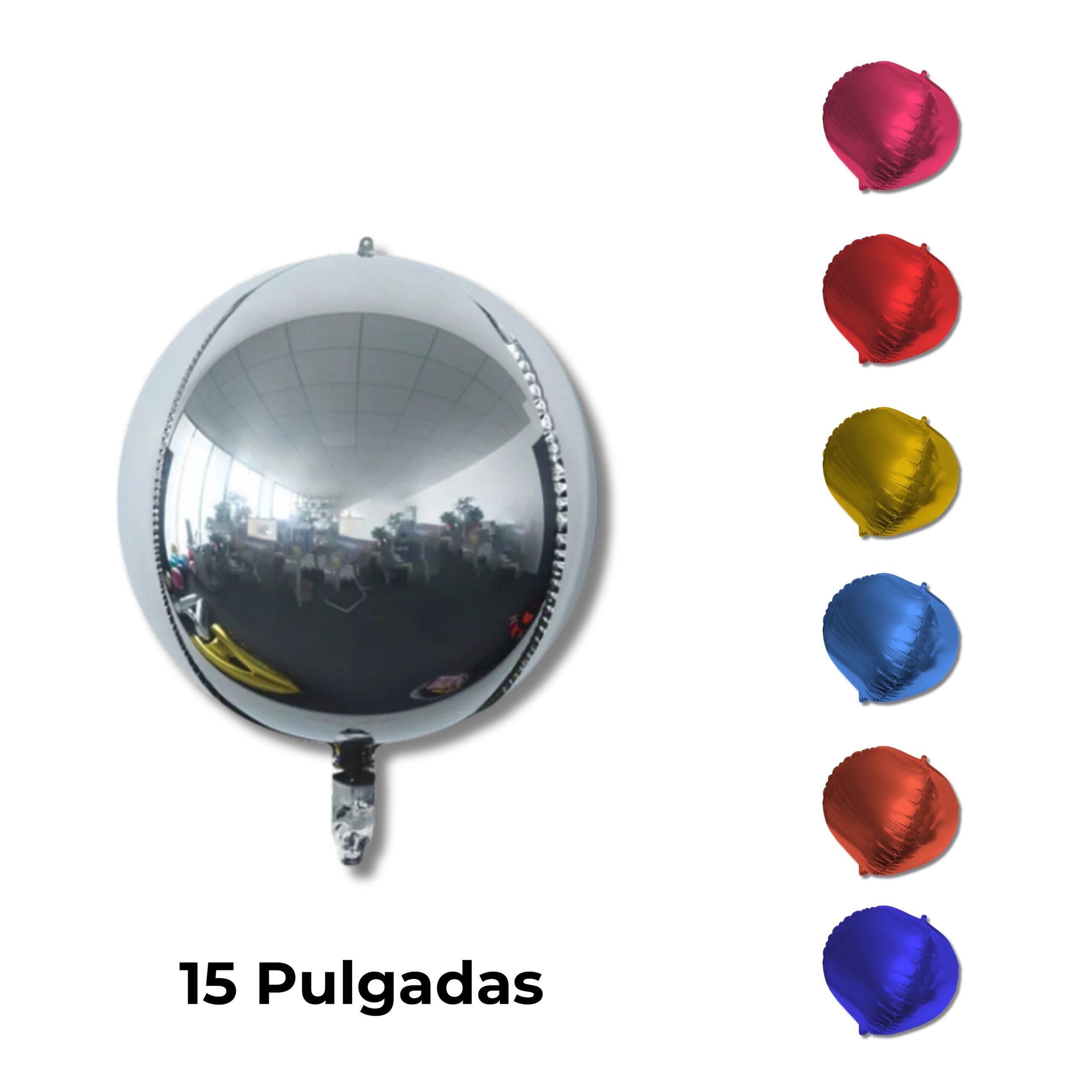 GLOBO REDONDO FOILD METALIZADO 15""