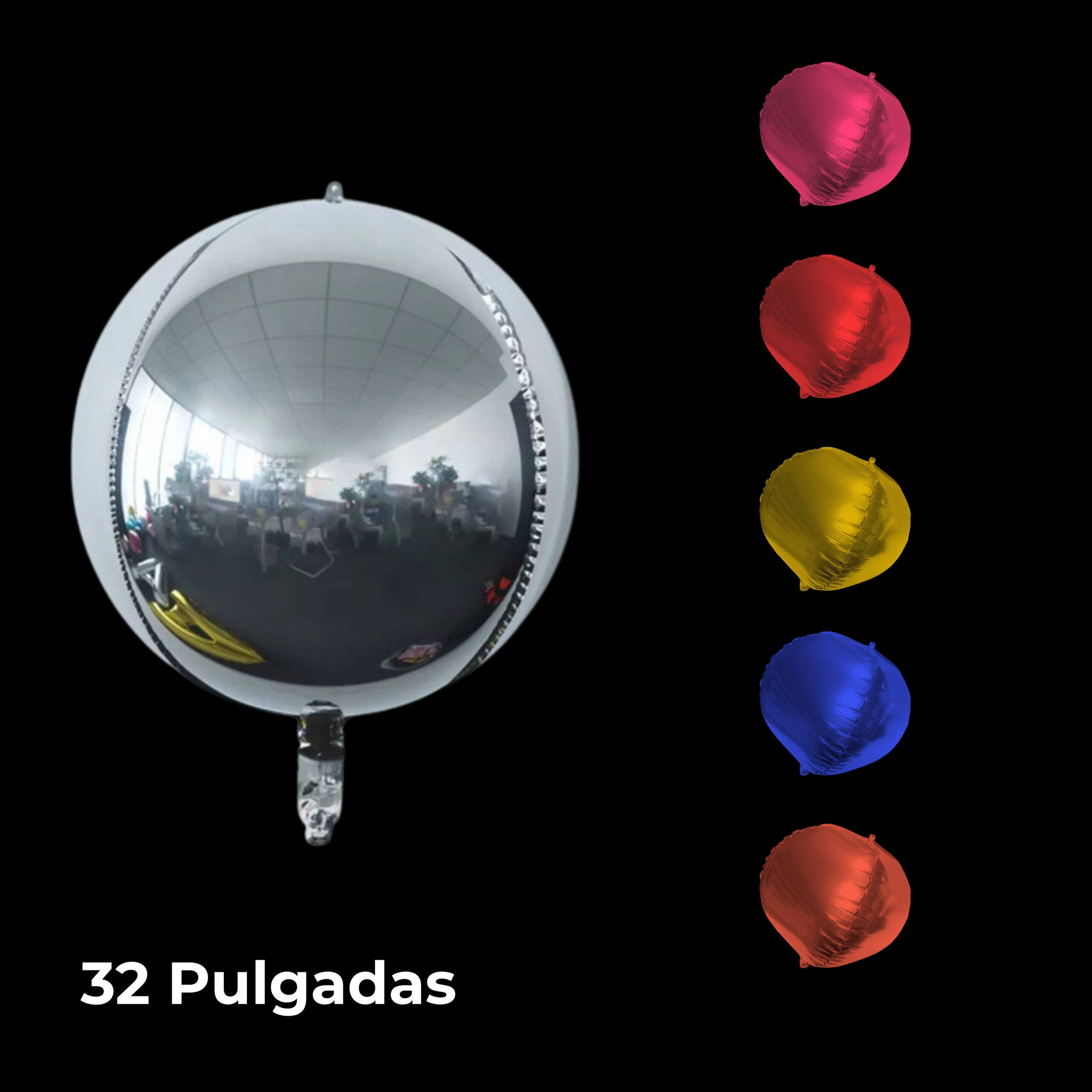 GLOBO REDONDO FOILD METALIZADO 32""