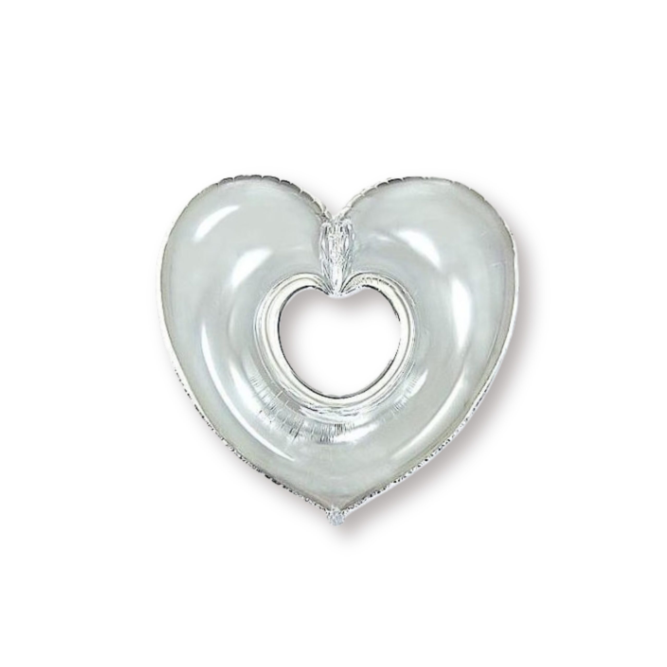 GLOBO TRANPARENTE CORAZON CON HUECO S