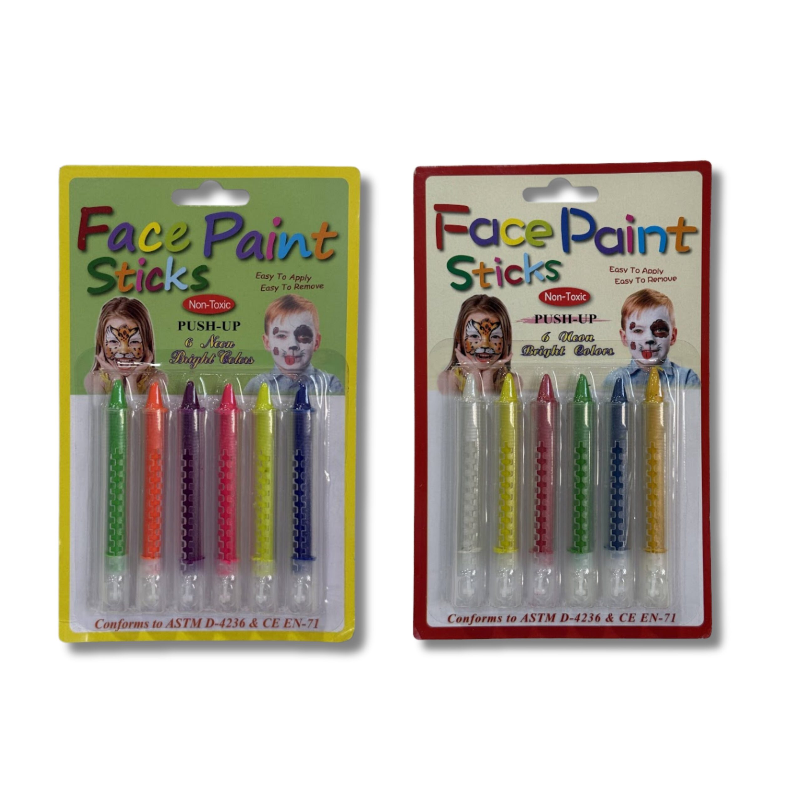 PINTURA PARA CARA TIPO LAPIZ X 6 COLORES FACE PAINT GA16-02 GA16-01