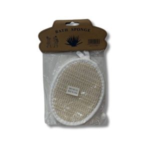 ESPONJA DE BAÑO CON TELA FOMA REDONDA C/MANIJA MK140-02