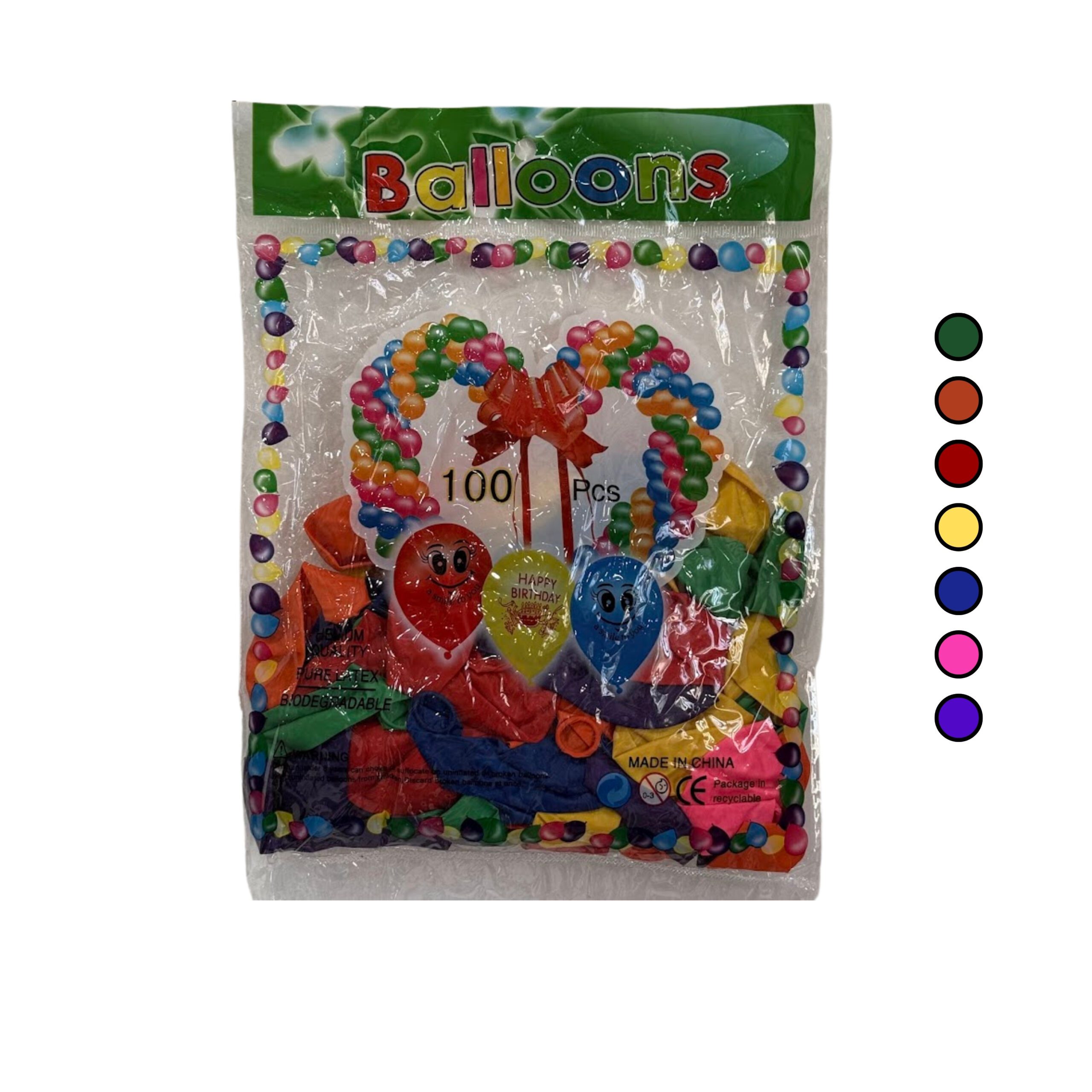 GLOBO 10" X 100 SURTIDO DE COLOR O 1 COLOR MK164-03