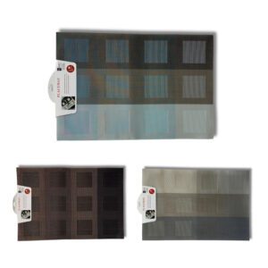 INDIVIDUAL RECTANGULAR PLASTICO ENGOMADO DIBUJOS CUADRADOS DEGRADEE MK146-04