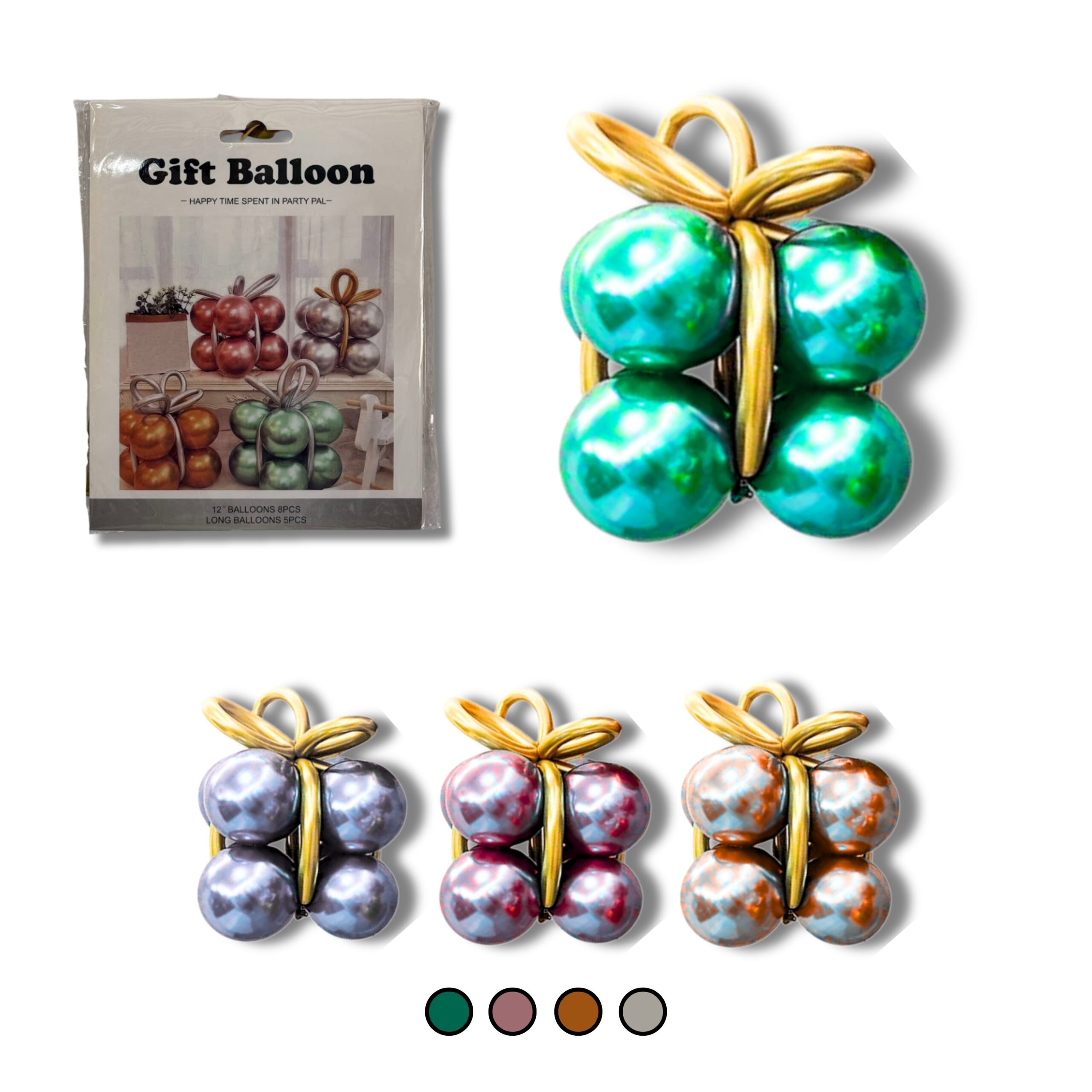 SET DE GLOBOS PARA BASE CON GLOBO PARA MOÑO MK164-01