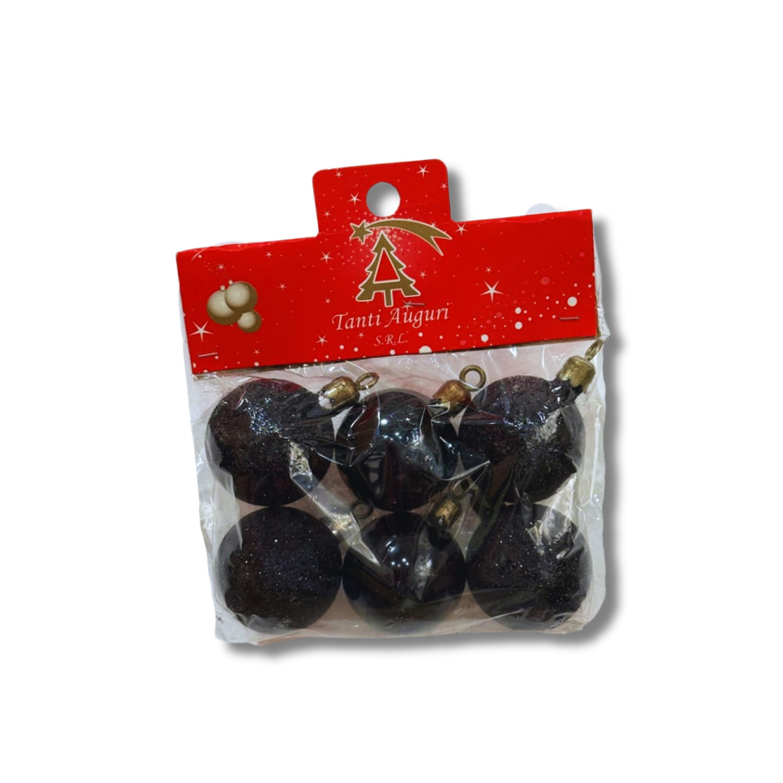 ADORNO DE NAVIDAD Nº4 X 6 UNIDADES NEGRO 10004 0434