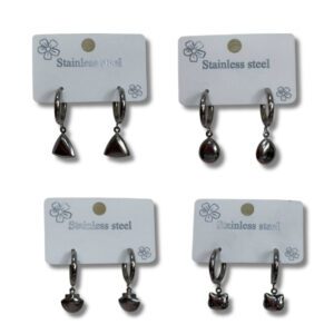 BIJ ARO DE ACERO QUIRURGICO ARGOLLA CON DIJE COLGANTE MM67-01