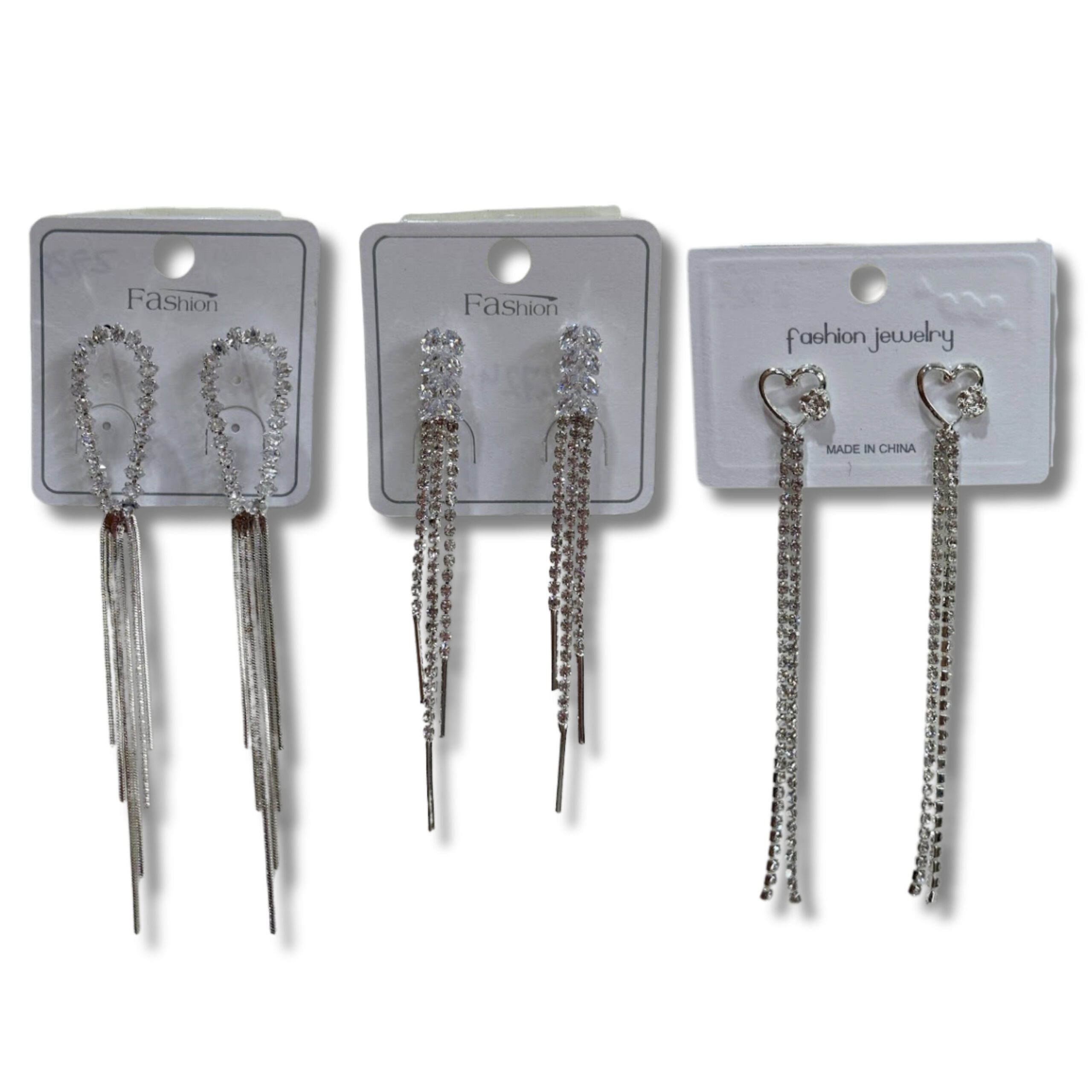 BIJ AROS COLGANTES LARGOS CON TIRAS METALICAS MM45-01