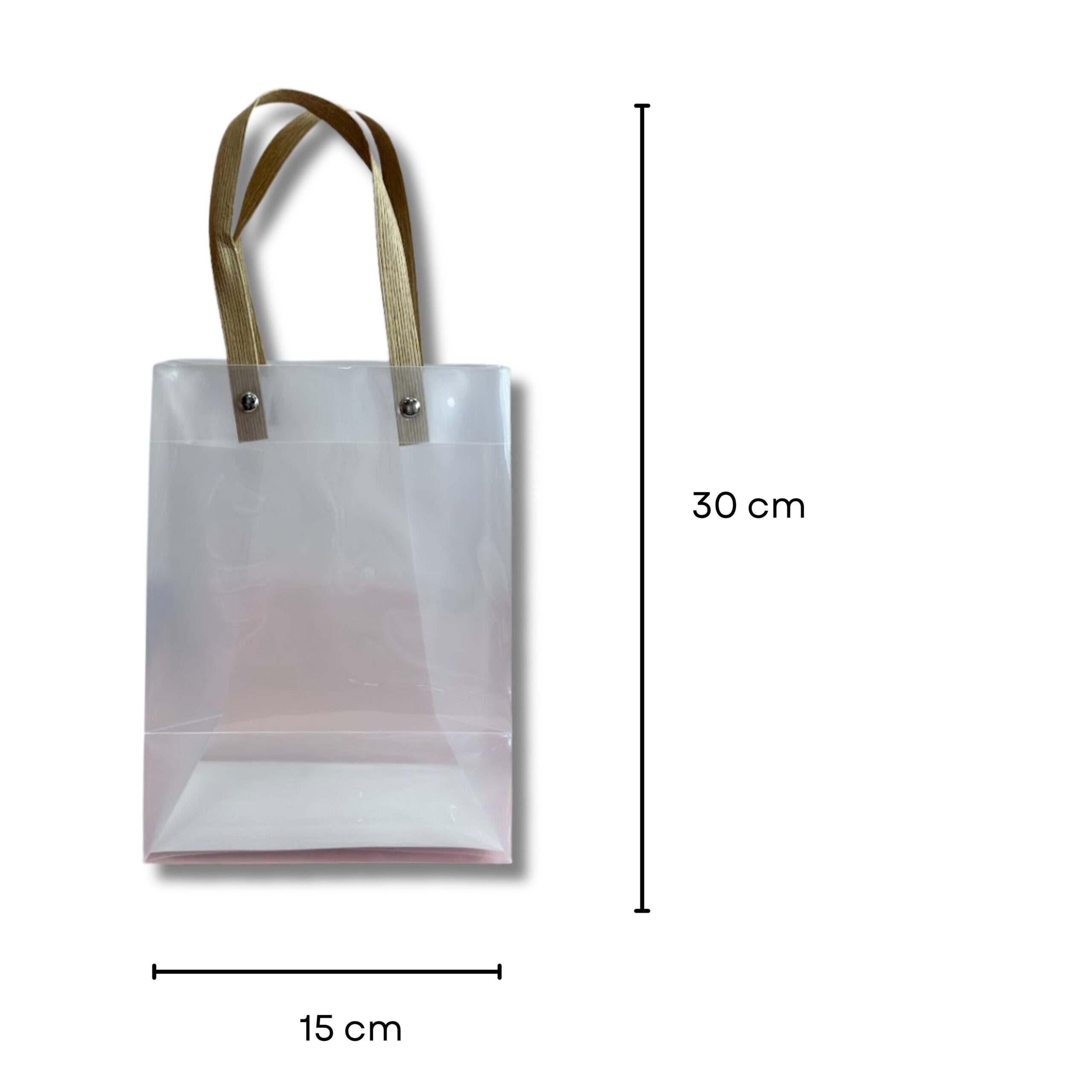 BOLSA DE PLASTICO CUADRADA MEDIANA MANIJA PLASTICA MM135-04 19*10*14