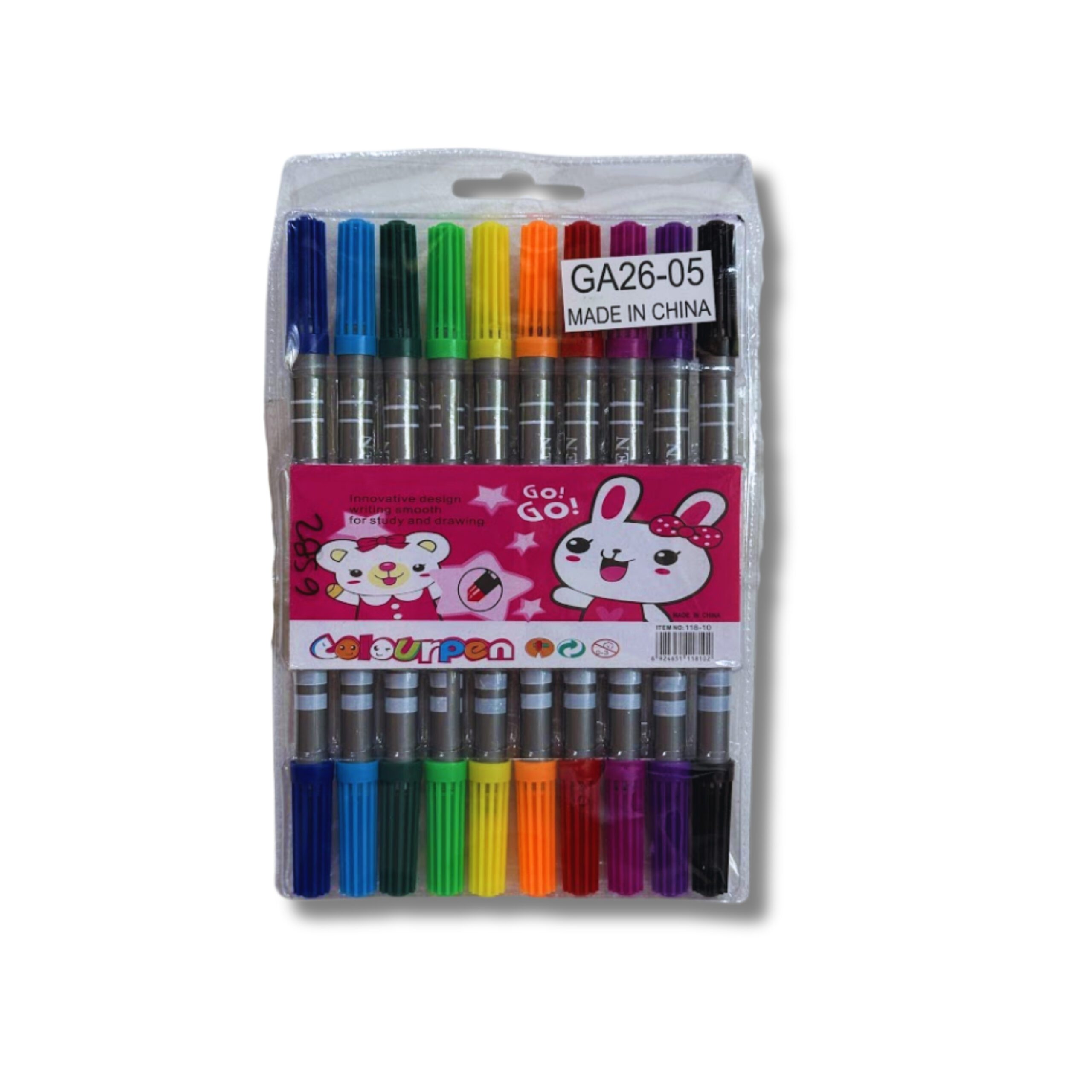 FIBRA DOBLE PUNTA X 10 UNIDADES 15 CM GA26-05