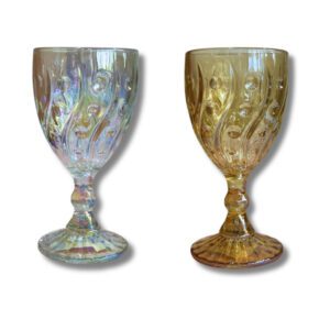 COPAS DE VIDRIO TALLADA CON PIE MM160-01-02-03-04-05-06