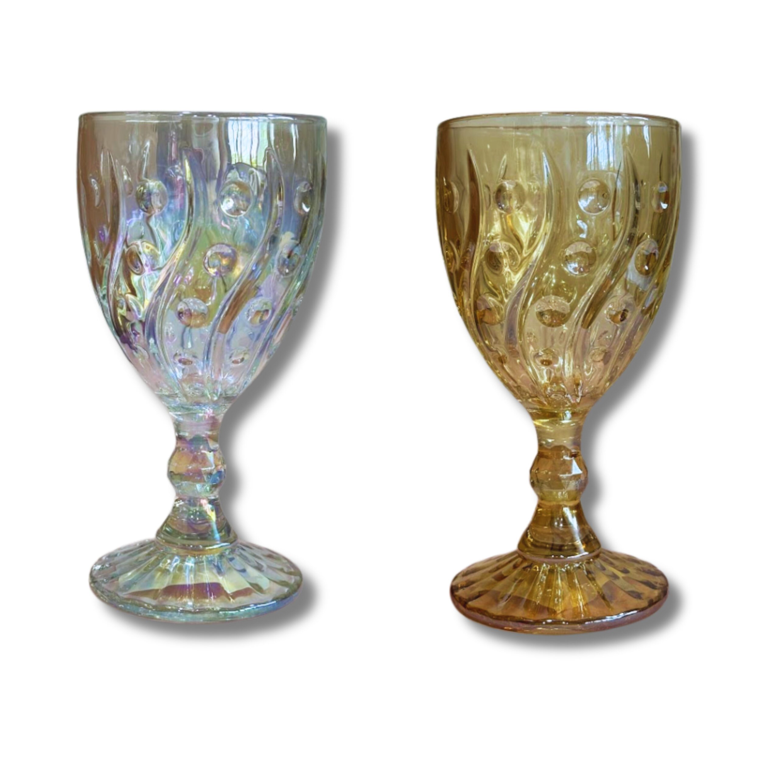 COPAS DE VIDRIO TALLADA CON PIE MM160-01-02-03-04-05-06