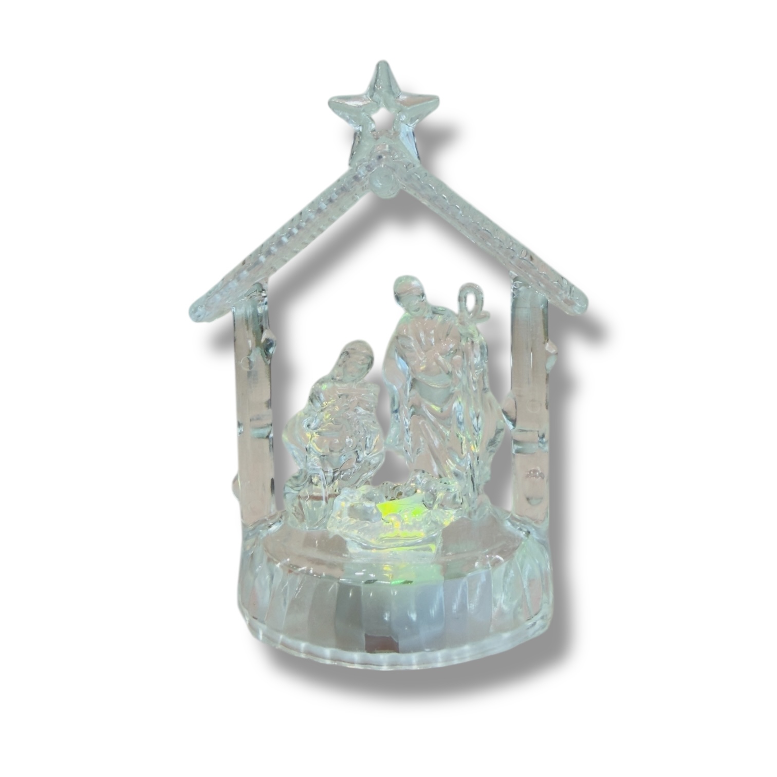 PECEBRE ACRILICO MINI DE LED TRANSPARENTE MK97-05