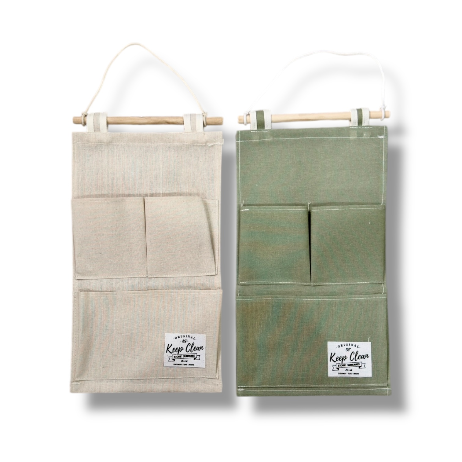 BOLSA DE TELA PARA COLGAR 3 BOLSILLOS MM143-08