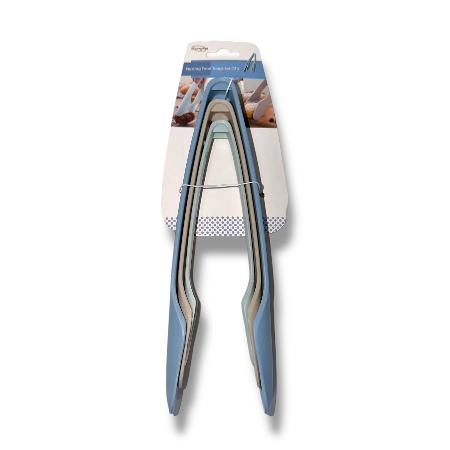 PINZAS X 3 DE SILICONA PARA COCINA  25*4 MM146-04