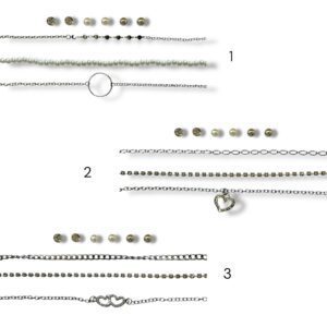 COLLAR X 3 CON 3 PARES DE AROS EN CARTON FDE MM9-02