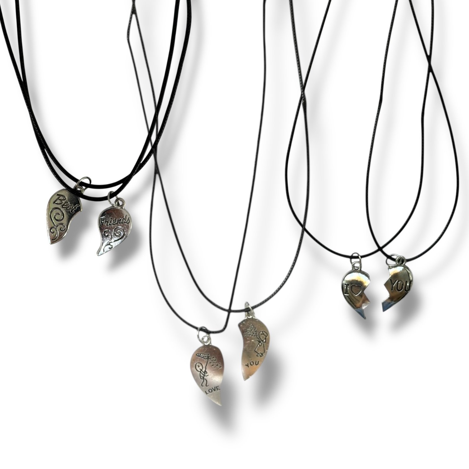 BIJ COLLAR DOBLE AMISTAD CON CORDON Y DIJE MM54-03