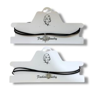 CHOKER DOBLE CINTA CON DIJE CHICO MK53-03