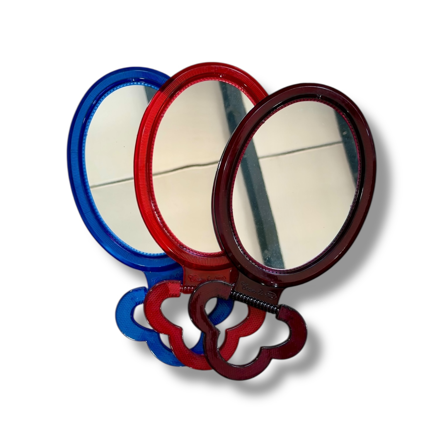 ESPEJO REDONDO MARCO PLASTICO CON MANIJA 30*15 CM MM139-09