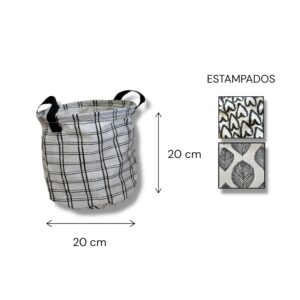 CANASTA DE ROPA DE TELA CIRCULAR 20*20 3 DISEÑOS MM143-02
